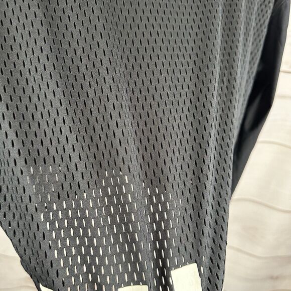 Nike Cropped Mesh Spell Out Full Zip Jacket Size Medium Black BQ6733 EUC #a - Picture 7 of 7